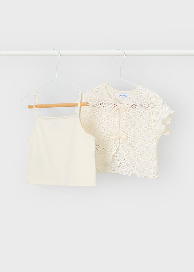 Μπλουζα κοντ/κη 2 τεμ crochet