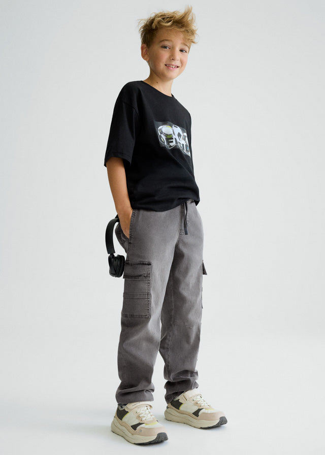 Παντελονι denim jogger cargo