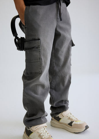 Παντελονι denim jogger cargo