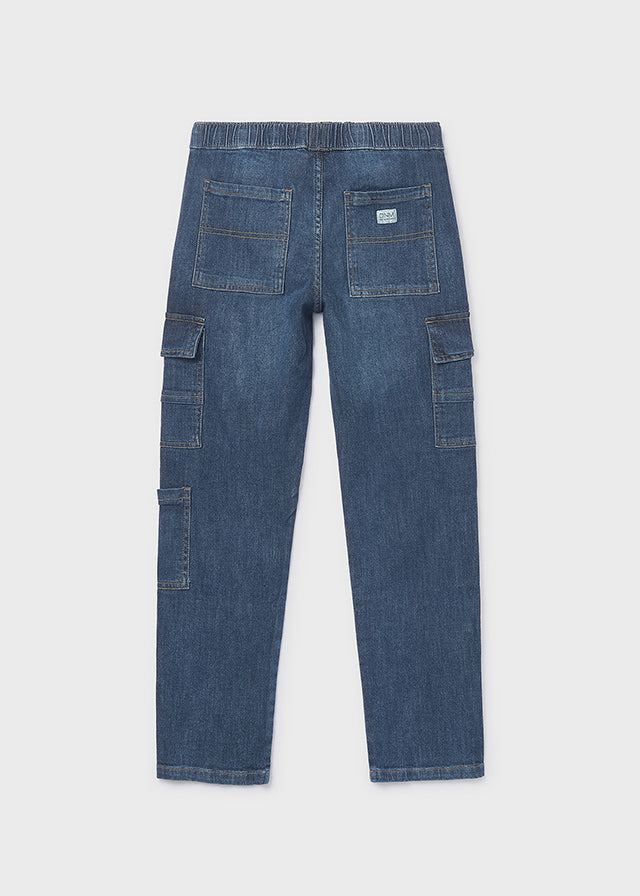 Παντελονι denim jogger cargo